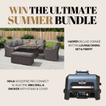 Win the ultimate summer bundle for just £2 a ticket - harper dining set and ninja BBQ